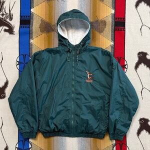 Vintage 90s Tigger Disney Full Zip Windbreaker Jacket Size XL Embroidered Green